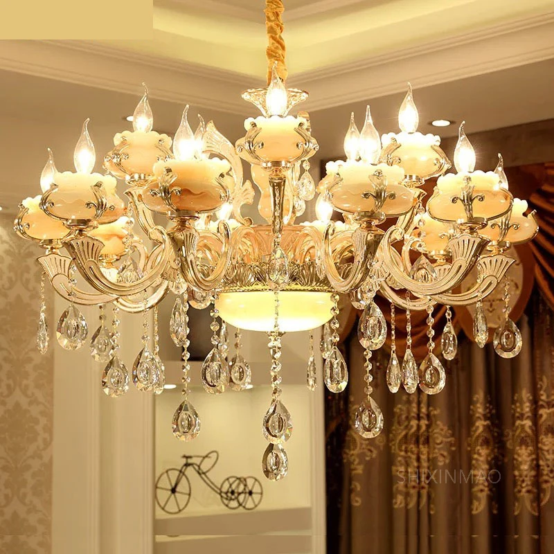 Светодиодные люстры из искусственного нефрита осветительные приборы с 6 лампами