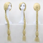 47 дюймов, 120 см, Супердлинная светлая оплетка, Женский термостойкий парик для косплея из волос + бесплатная шапочка для парика