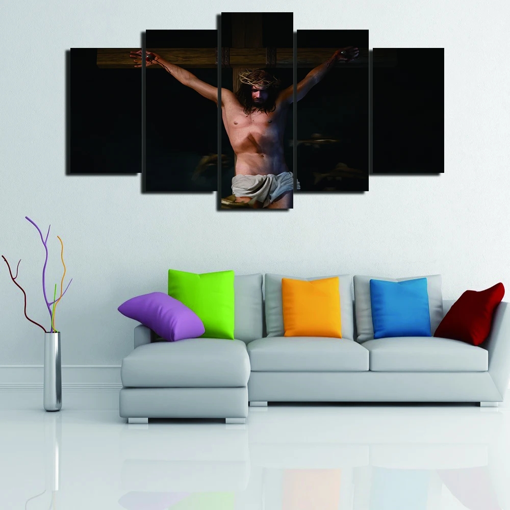 Unframed 5 шт. современный Иисус Картина крест молитва Книги по искусству картины
