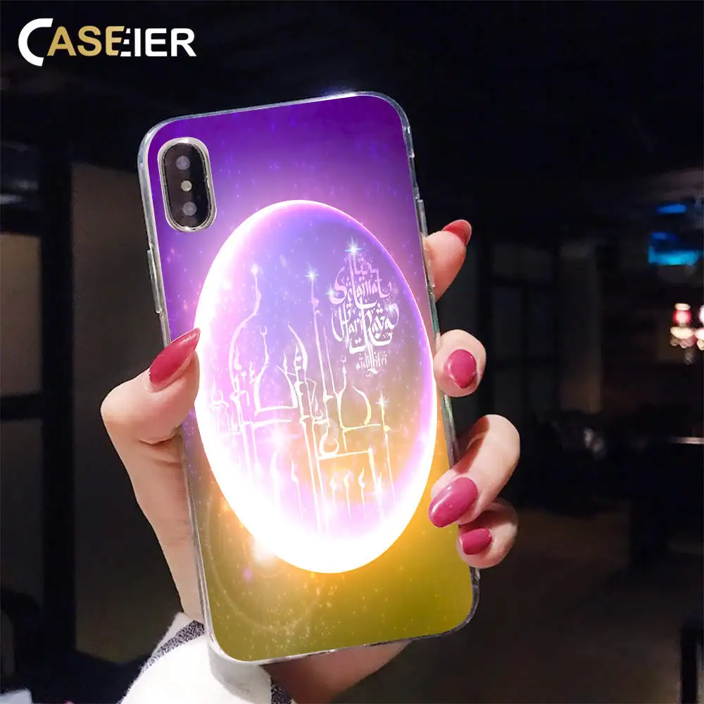 Чехол для телефона CASEIER Ramadan с фонариком iPhone X XS 7 8 6 6S Plus чехол рисунком Луны XR MAX 5 5C