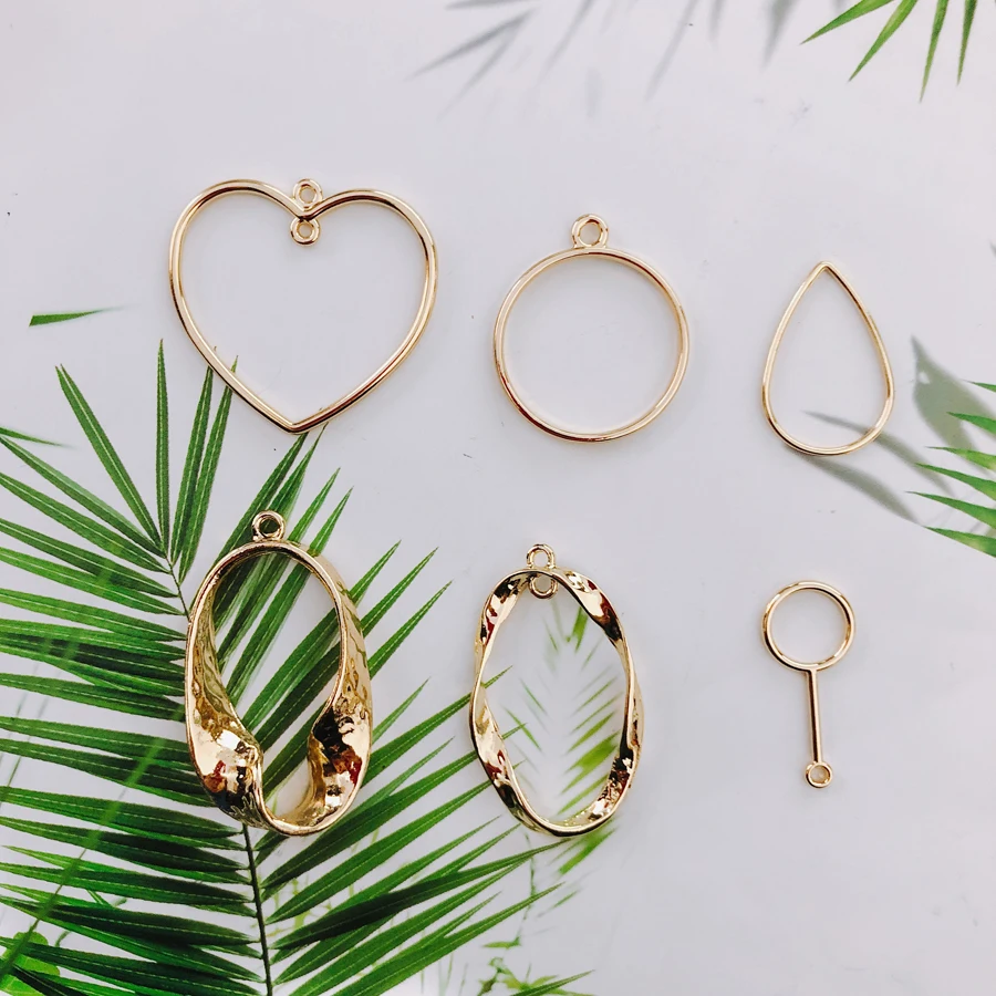 4 шт./lotalloyrounloveovalk goldpendantEarring аксессуары из нержавеющей стали ювелирные изделия diy ювелирные изделия findingsOther