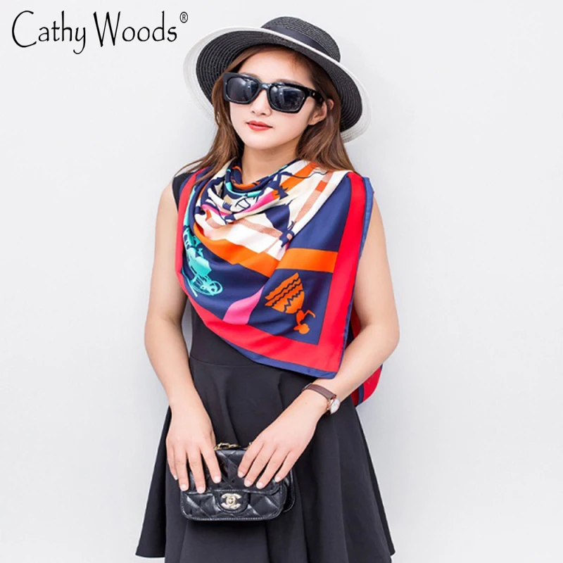 Большой Размеры шелк Для женщин Шарфы для и платки Элитный бренд 100% шелковые