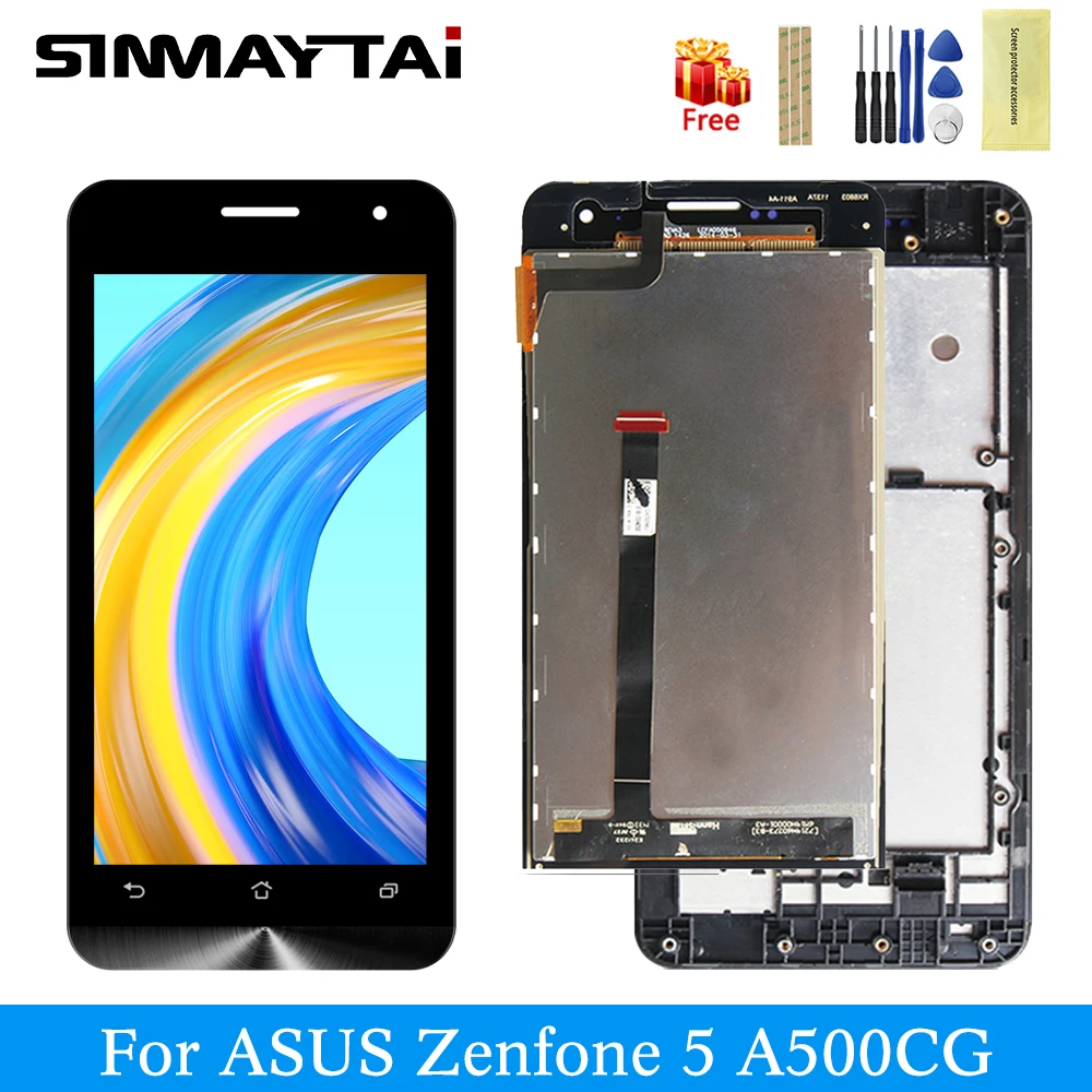 Черный дисплей A500CG для Asus Zenfone 5 ЖК сенсорный экран дигитайзер в сборе замена