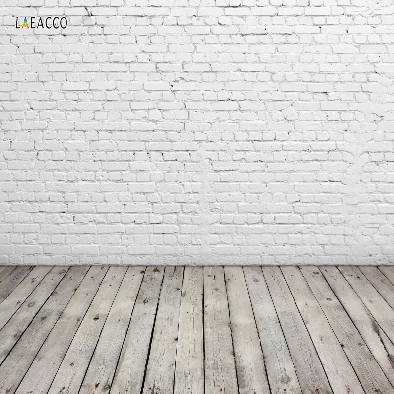 

Laeacco Brick Backdrops Gray White Wall Wooden Board Cake Party Baby Portrait Photography Backgrounds Photocall For Photo Studio