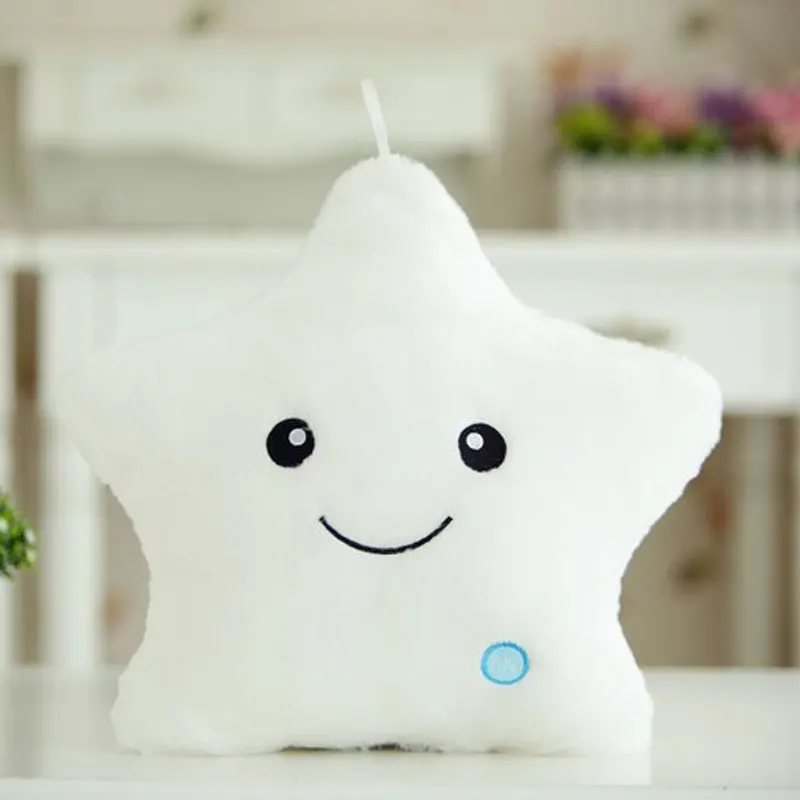 30CM Luminous Pillow Christmas Toys Led Light Plush Hot Colorful Stars Kids Birthday Gift Good Quality Toy Store | Игрушки и хобби