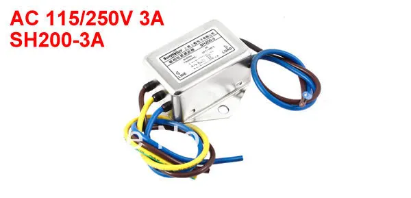 SH200-3A AC 115 / 250V 3A 50/60Hz однофазный шумоподавляющий фильтр переменного тока EMI