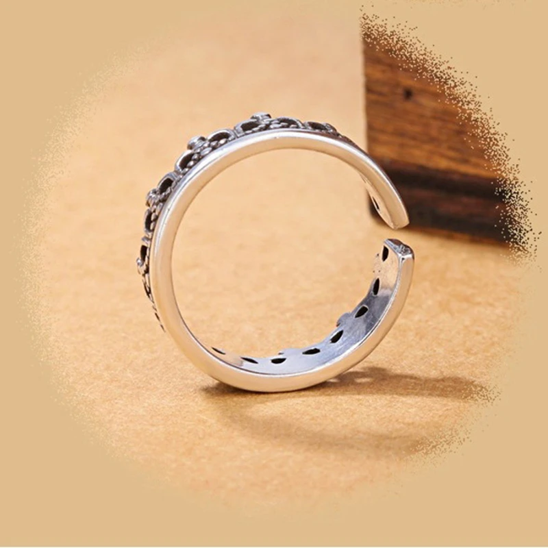 Ювелирные изделия античные тайские серебряные покрытием перстень открытие