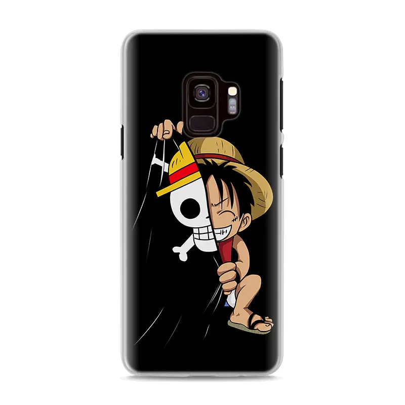 Одна деталь Луффи флаг логотип телефон чехлы для samsung Galaxy S10e S10 S8 S9 плюс M10 M20 M30 A50 S6 S7 края Жесткий Чехол