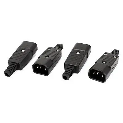 

AC 250V 10A IEC320 C14 3-контактный штекер Адаптер питания 4 шт.