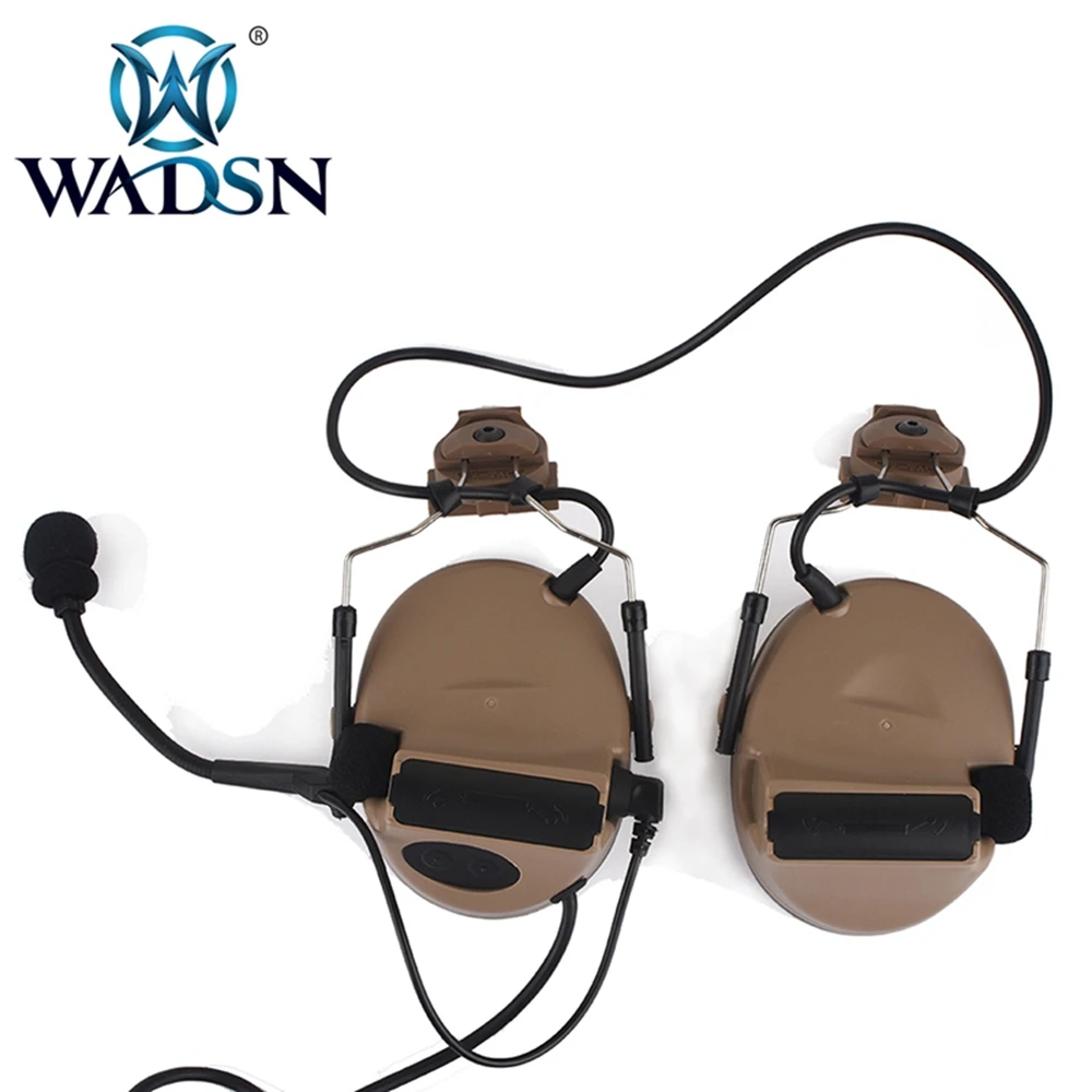 WADSN Comtac II тактические гарнитуры для быстрых шлемов C2 Softair авиационные наушники с Peltor шлем рельсовый адаптер Набор наушников