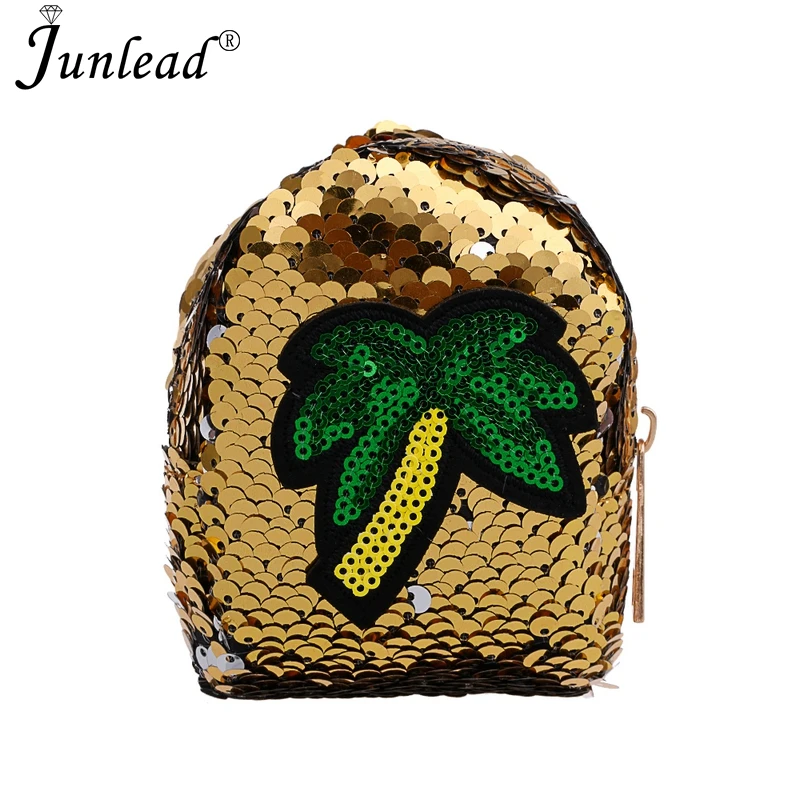 Кошелек для монет Junlead блестящий кошелек с кокосовой пальмой синего цвета модные