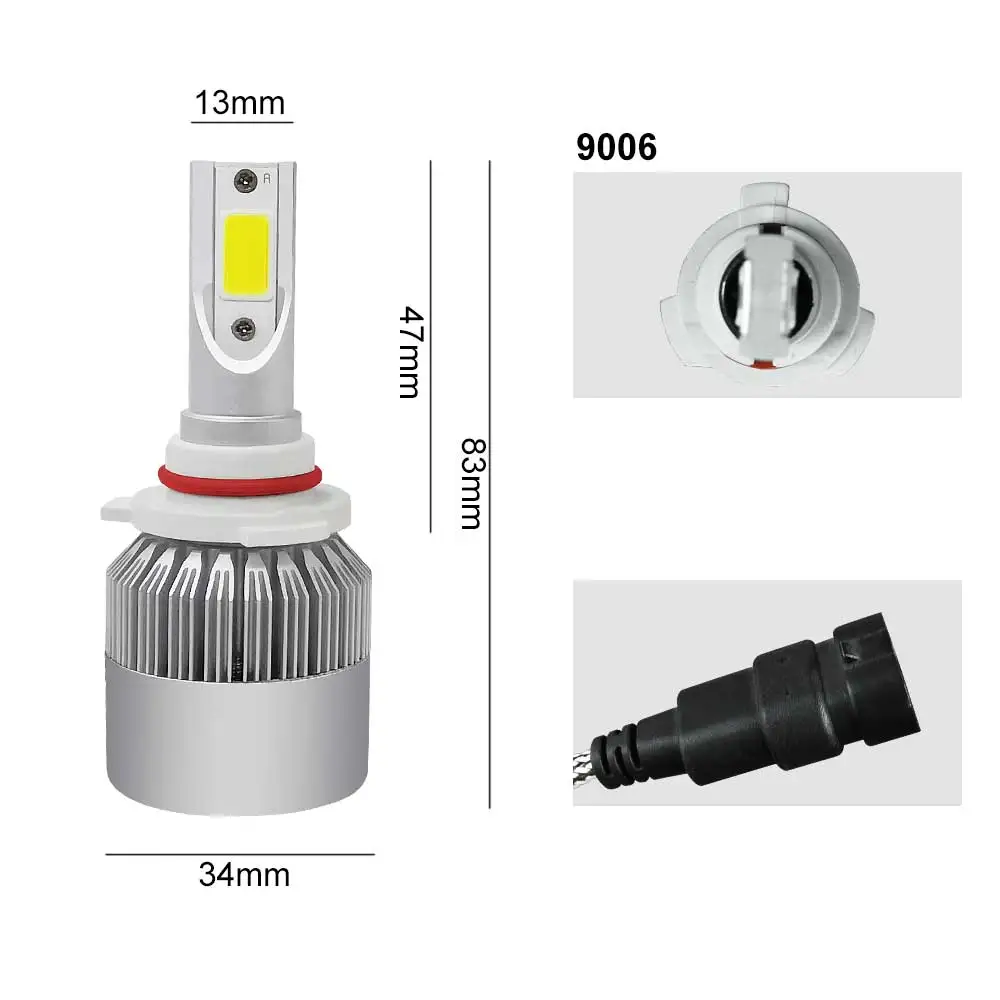 Roadsun автомобильный светильник s лампочки Светодиодный H7 H4 H11 H1 H3 H13 880 9004 9005 9006 9007 9003 HB1 HB2 HB3 HB4 H27 Авто головного средства ухода за кожей Шеи светильник s 12V светодиодный светильник