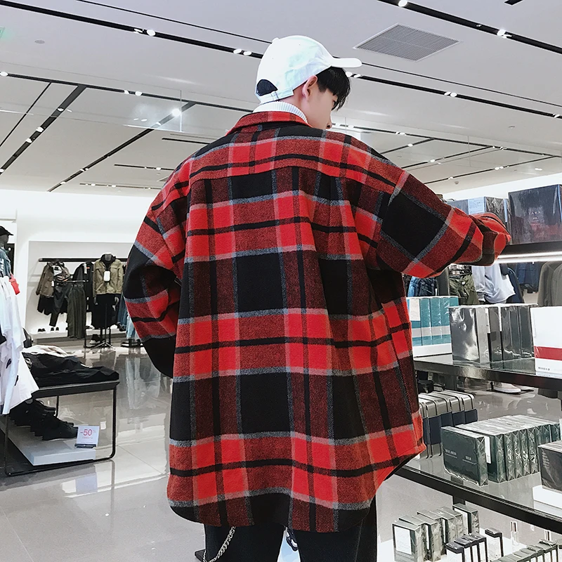 Рубашка в мелкий клетчатый горошек повседневная с длинным рукавом M 2XL весна лето