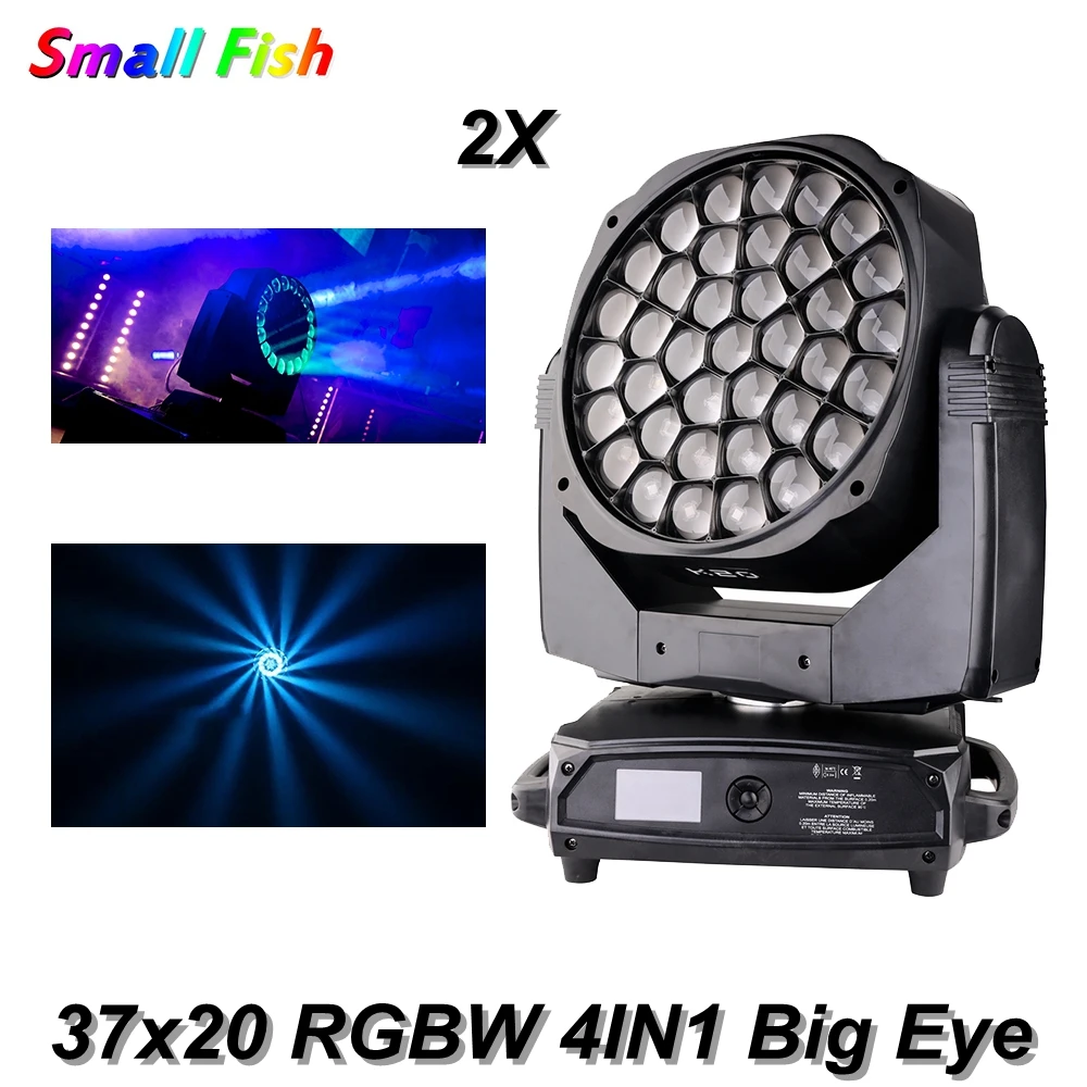 

2Pcs/Lot BeeEye 37X20W RGBW 4IN1 LED Moving Head Light DMX512 DJ Disco Equipment Sound Party Light Bar Club Moving Head Lighting