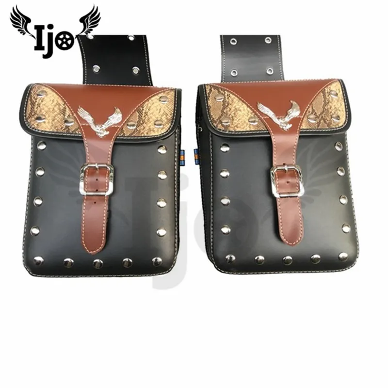 

Высококачественная мотоциклетная седельная сумка eagle для honda, suzuki, yamaha, harley, prince, круиз, универсальная задняя Сумка, боковые сумки, мотоциклет...