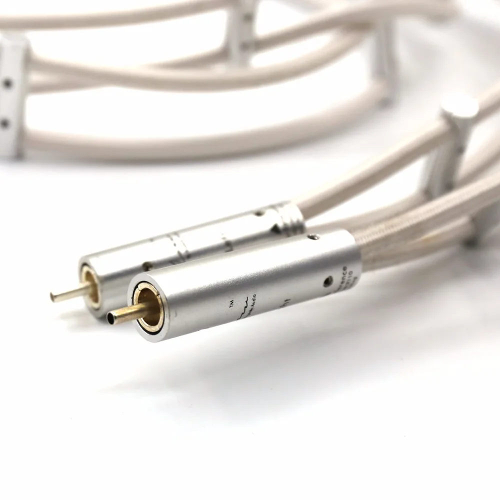 YTER серебристый кабель Hi Fi аудио RCA для подключения высокочастотный сигнальный CD