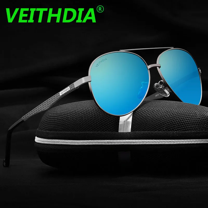 VEITHDIA оригинальные брендовые HD поляризованные солнцезащитные очки мужские для