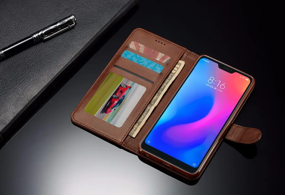 Откидной Чехол для Xiaomi mi A1 A2 Red mi Note 4 4A 4X5 5A 6 6A Pro Plus Prime Y1 с ретро роскошным полиуретановым бумажником, чехол для телефона