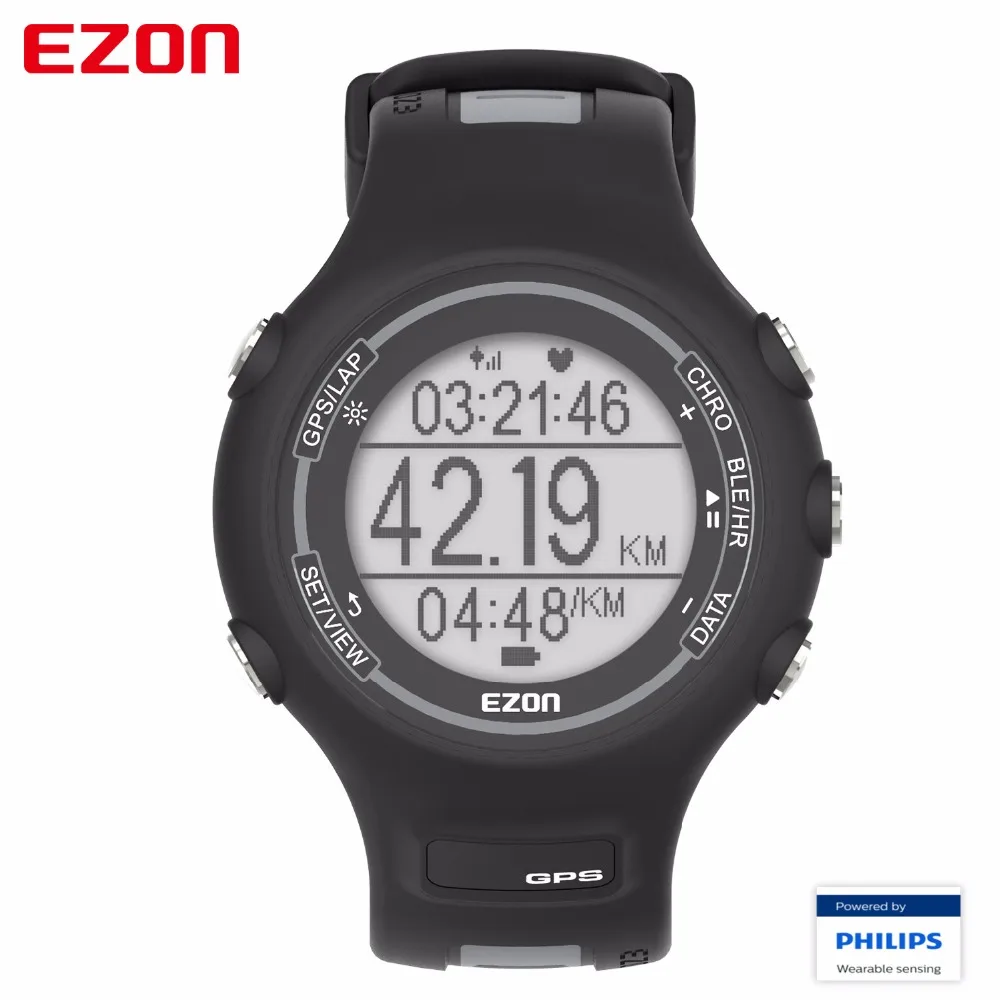 EZON gps спортивные часы водонепроницаемые Смарт Bluetooth оптический датчик пульсометр цифровые часы мужские часы saat Relogio Masculino
