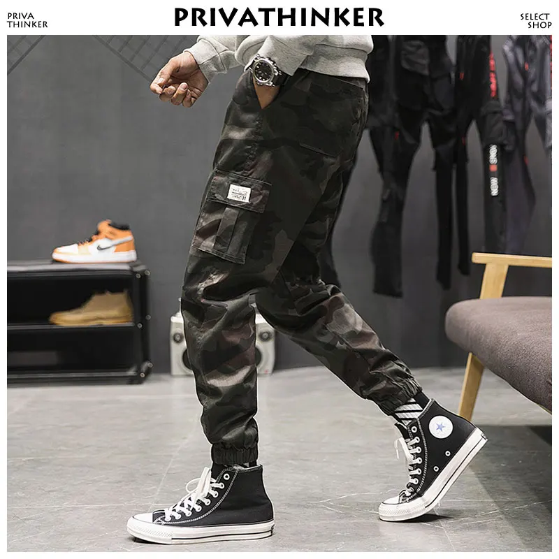 Privathinker мужские камуфляжные штаны-карго 2018 s хип-хоп Joogers брюки уличные спортивные