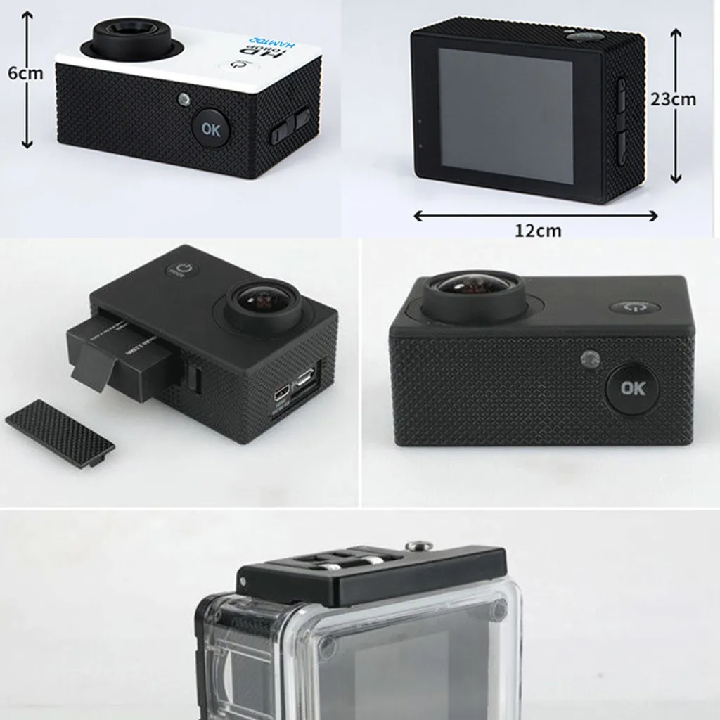 2019 Водонепроницаемая камера HD 720P спортивная экшн DVR Cam DV видеокамера 41