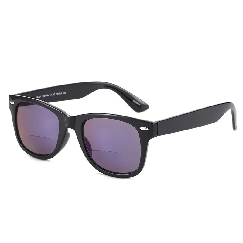 Glossy Black Iboode, бифокальные Солнцезащитные очки для чтения, для женщин и мужчин, очки для пресбиопии, классические квадратные солнцезащитные очки с диоптриями+ 1,5 2,0 2,5 3,0 3,5 - Цвет оправы: Glossy Black
