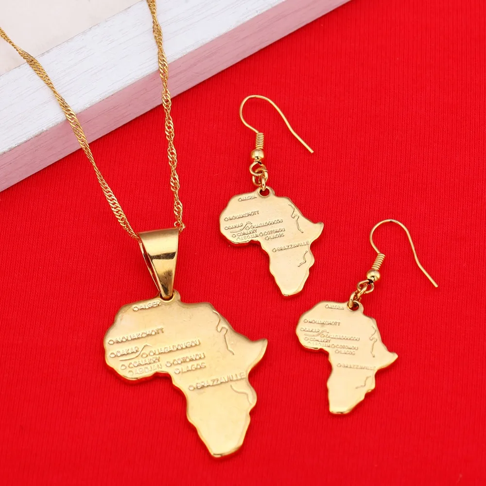 Латунный набор цветов 24 каратного золота в африканском стиле для африканских