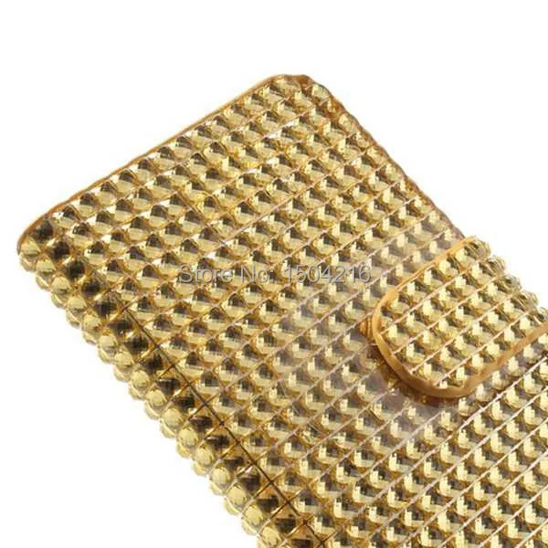 2014 Neo 1 PCS Bling Gel Crystal Leather Wallet Case for Samsung Galaxy S4 mini I9190 6 Colors Available Free Shipping |