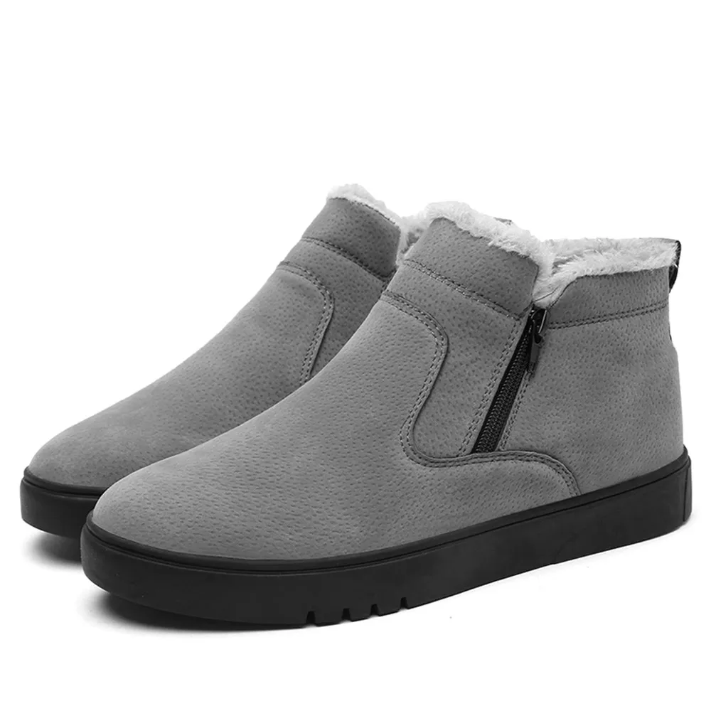 2017 Black Men's Loafers Designer Winter Shoes Men Warm Short Plush Fashion Casual Zip Zapatillas Deportivas | Обувь