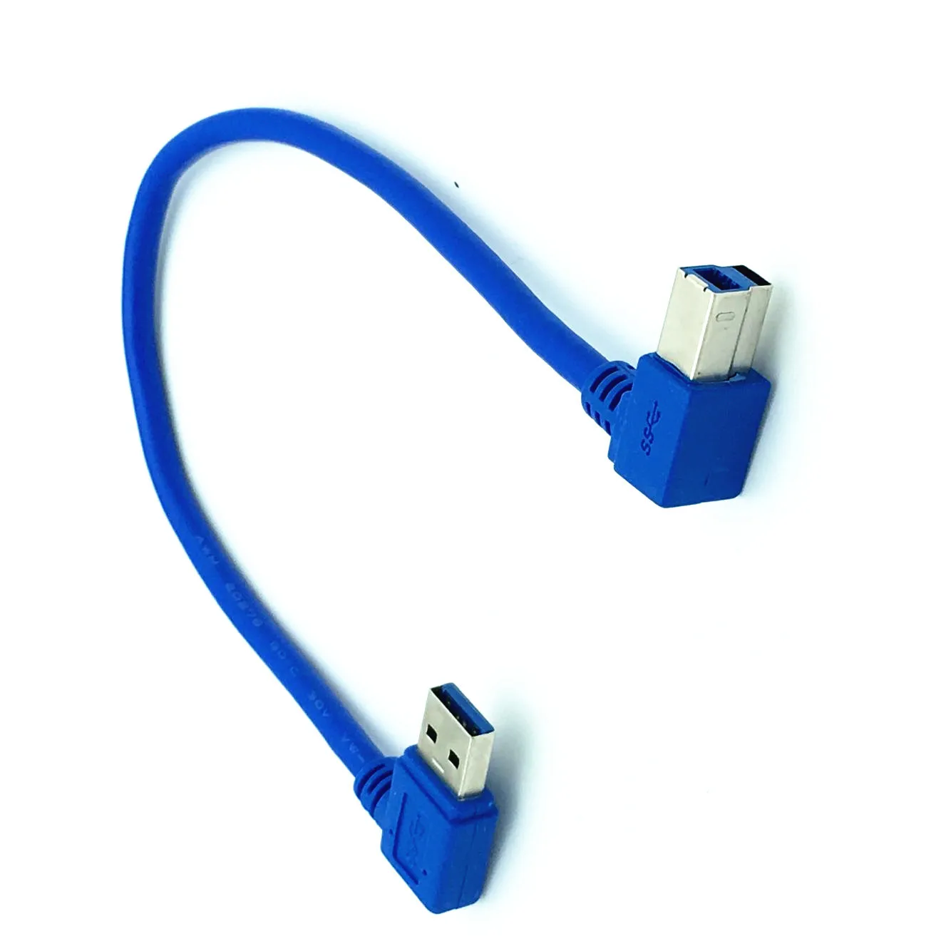 1 фута USB 3 0 A штекер 90 градусов левый угол к B Мужской кабеля | Компьютеры и офис