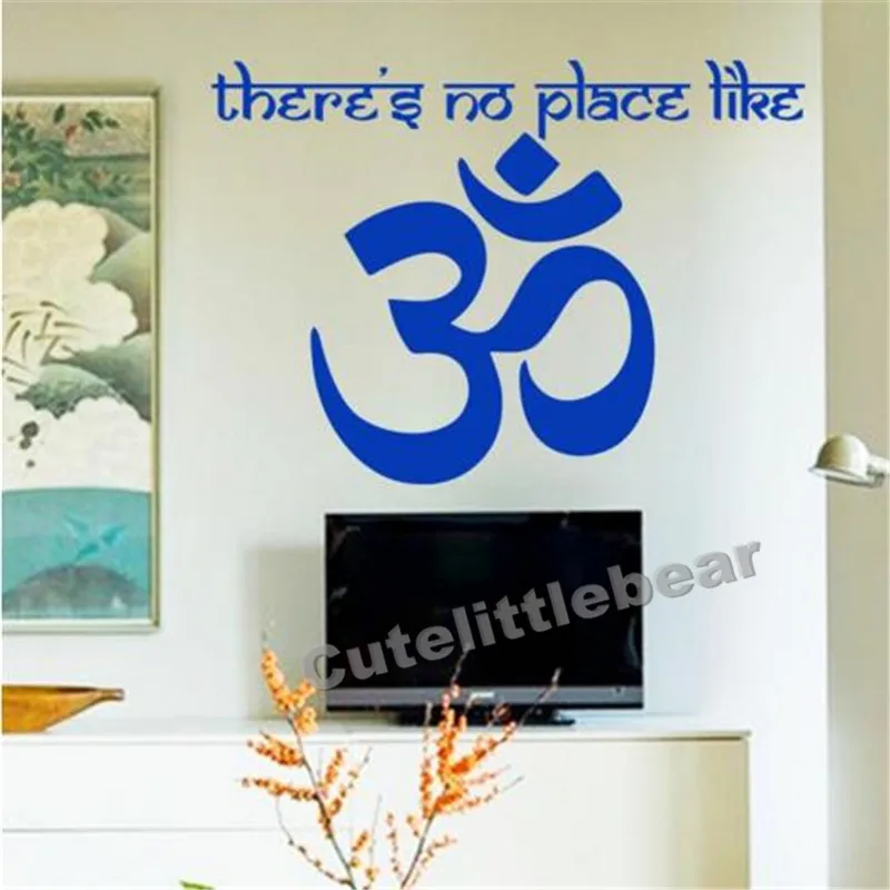 Om Shanti символ Hinduism виниловая наклейка на стену Yogs Namaste домашние украшения наклейки