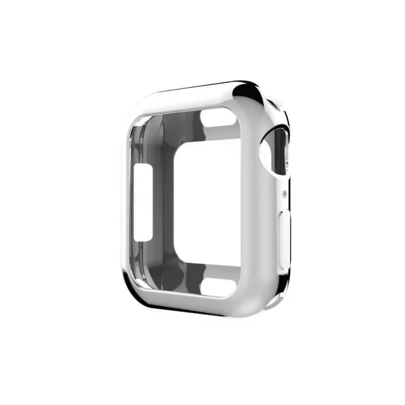 sliver Защитный чехол для Apple Watch 4, 5, ремешок 44 мм, 40 мм, Iwatch series 4, 5, силиконовый чехол, резина, ТПУ, мягкая защитная рамка, оболочка - Цвет: sliver