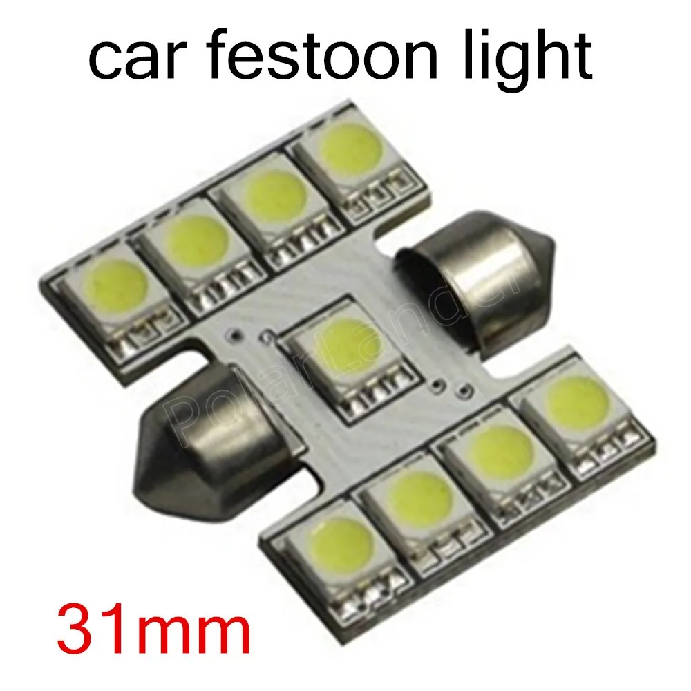 

car LED dome light F-estoon 5050 9SMD 31mm lights lamps door Bulb 12V 10 pieces new coming