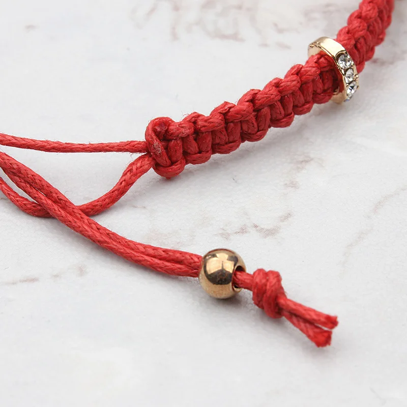 Женский плетеный браслет сглаза Hamsa ручной работы с Красной веревкой