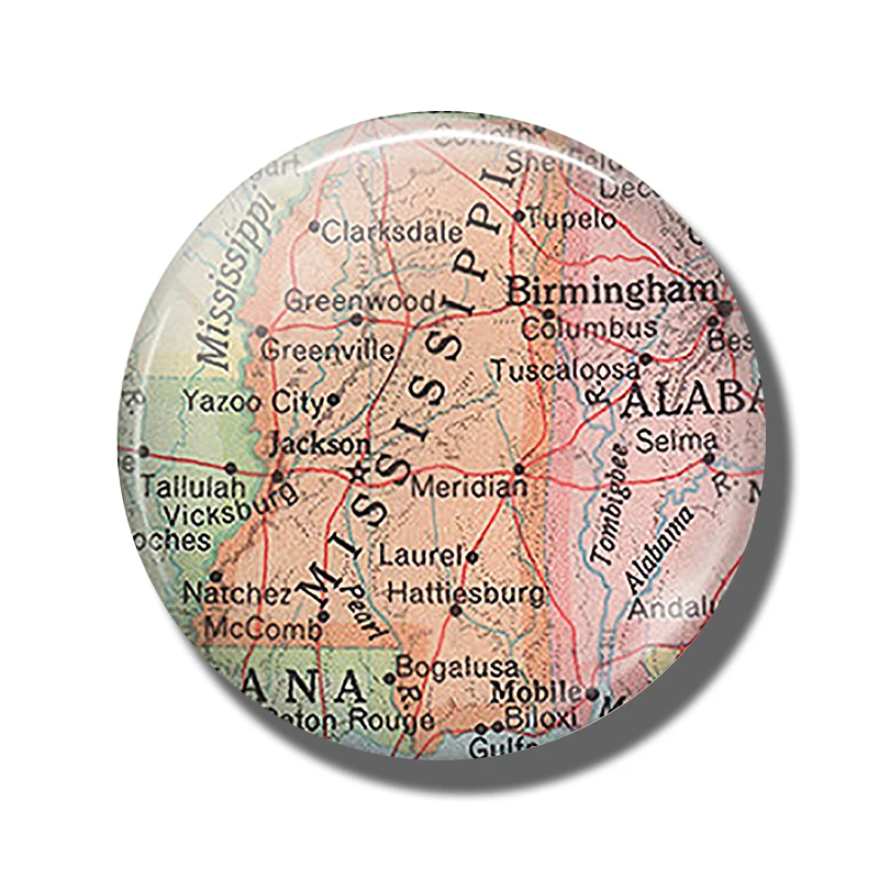 Detroit Poland California El Salvador Asheville Mississippi Kenya Южная Африка Коламбус Огайо карта сувенирные магнитные наклейки для холодильника