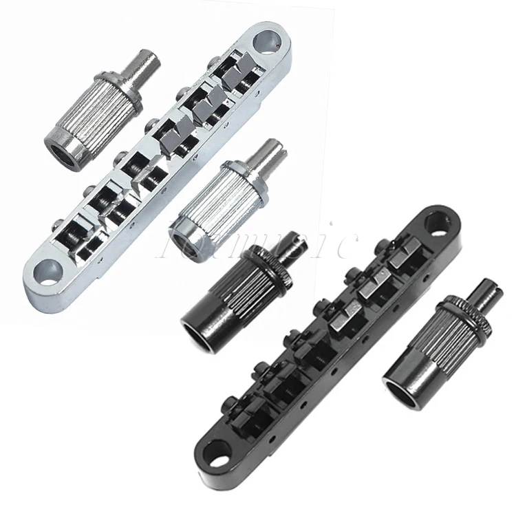 

Tune-o-Matic Bridge ABR-1 style for Electric Guitar Replacement - Black Chrome