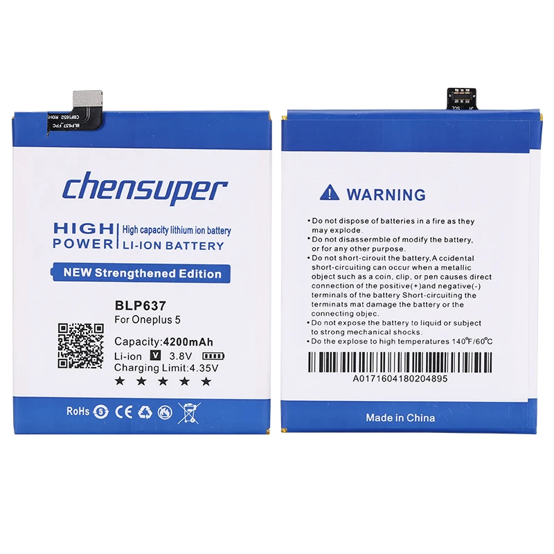 Chensuper 4200 мАч BLP637 хорошее качество батарея для Oneplus 5 One Plus Five + Подарочные