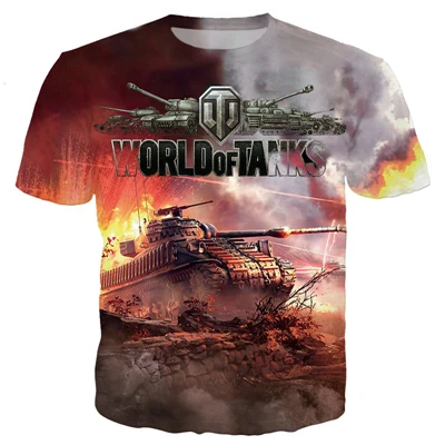 YX GIRL модная мужская футболка популярная игра World Of Tanks футболки с принтом летняя Уличная Повседневная футболка Прямая поставка - Цвет: color as the picture