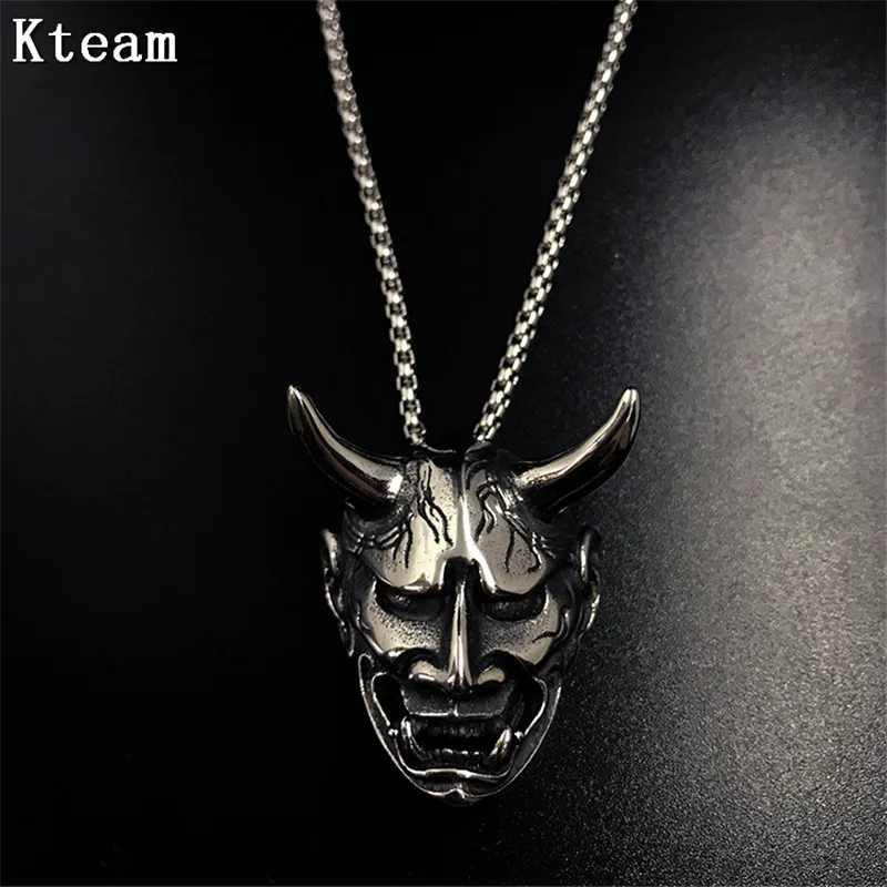 Высококачественная цепочка из нержавеющей стали злой Oni № Hannya ожерелье с