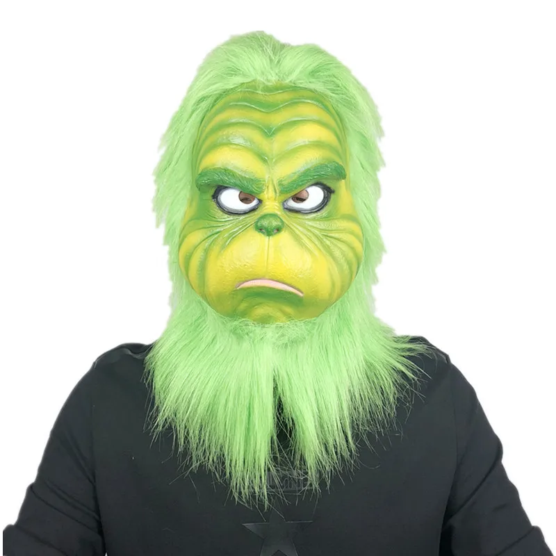 Grinch Маскарадная маска для косплея зеленый зверь аксессуар вечеринки на Хэллоуин