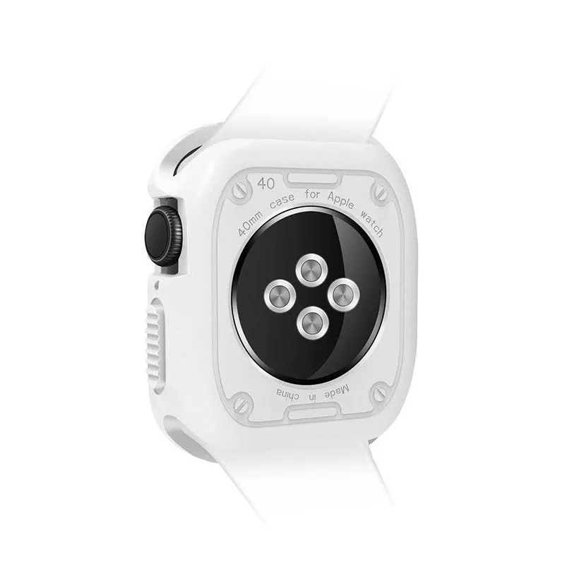 Тонкий ТПУ чехол для часов Apple Watch 4/2/1 40 мм 44 ремешок мягкий прозрачный Защита