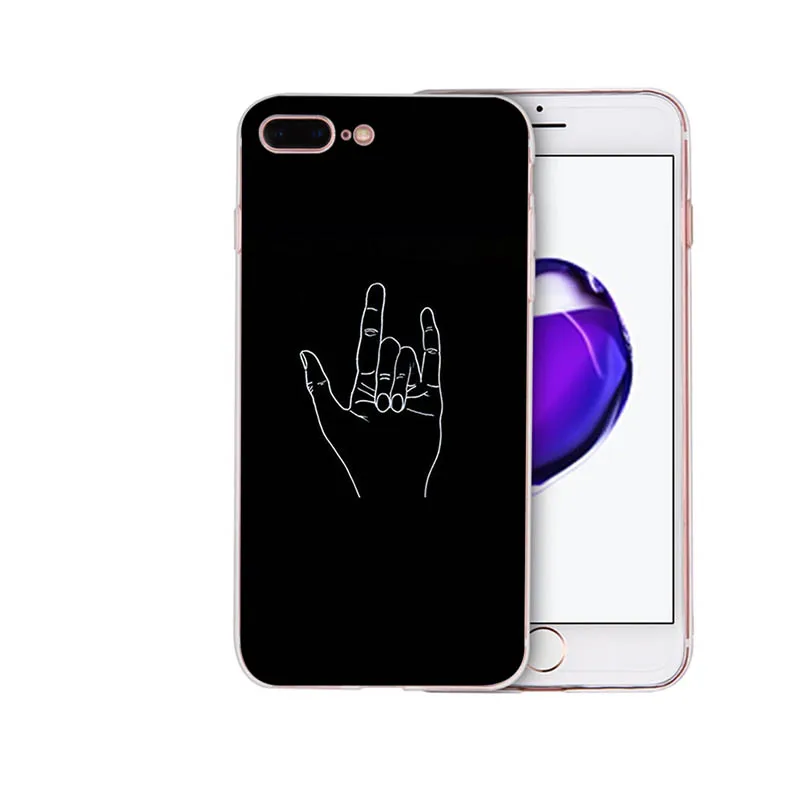 IMIDO белый и черный бесстрашный Библейский силиконовый мягкий чехол для Iphone7 8 7PLUS