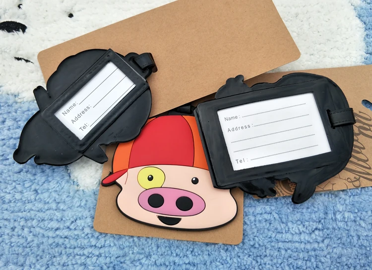 McDull аниме Багажная Бирка ПВХ кулоны портативная дорожная этикетка Чемодан Адрес