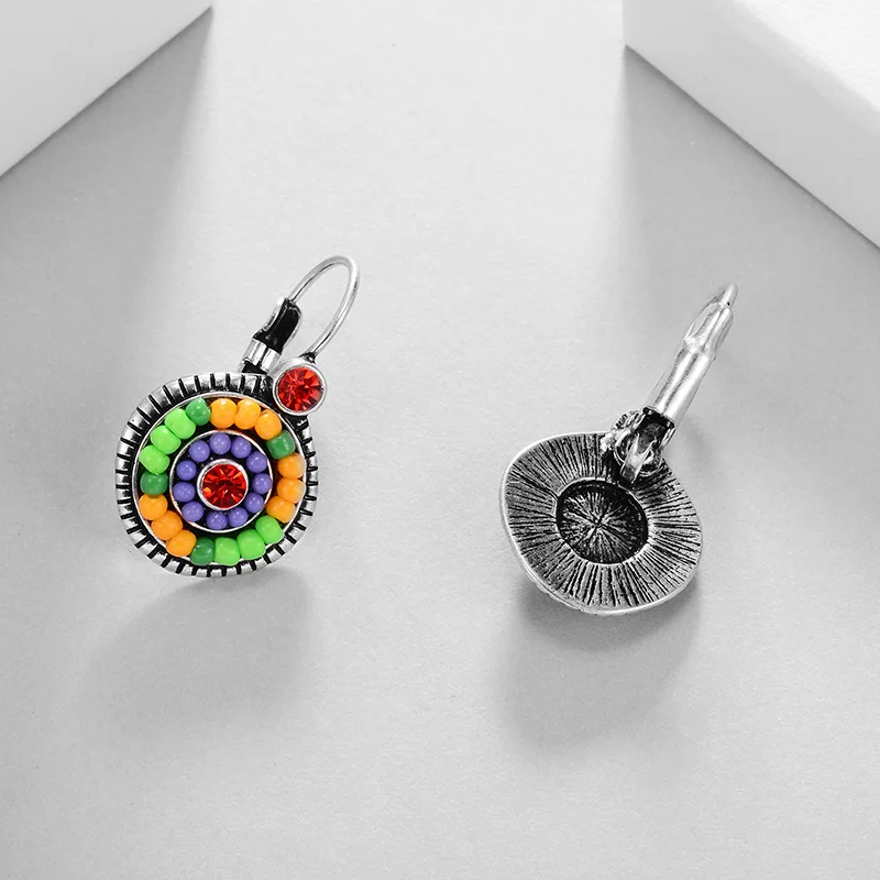 Серьги клипсы HONGYE в богемном стиле с бусинами из смолы висячие серьги каффы для