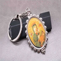catholic charm mary key jesus keychain catholic keychain michael angel keychain handbag gift accessories