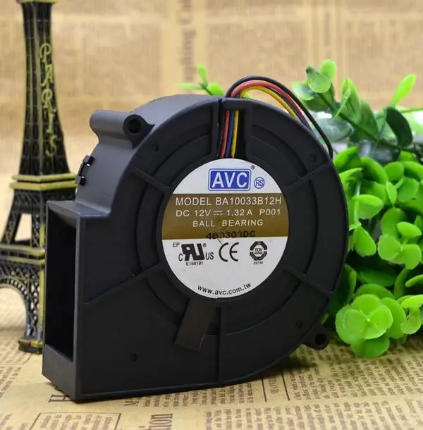 AVC 12V 1.32A 9CM 9733 97*97*33mm 4-линейный подшипник турбонагнетателя для BA10033B12H | Компьютеры и
