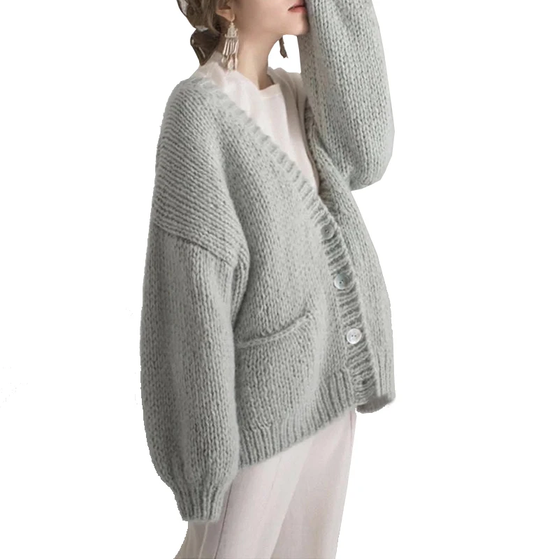 CHCIEVER Кардиган Топ женский осенний длинный рукав большой размер женская одежда