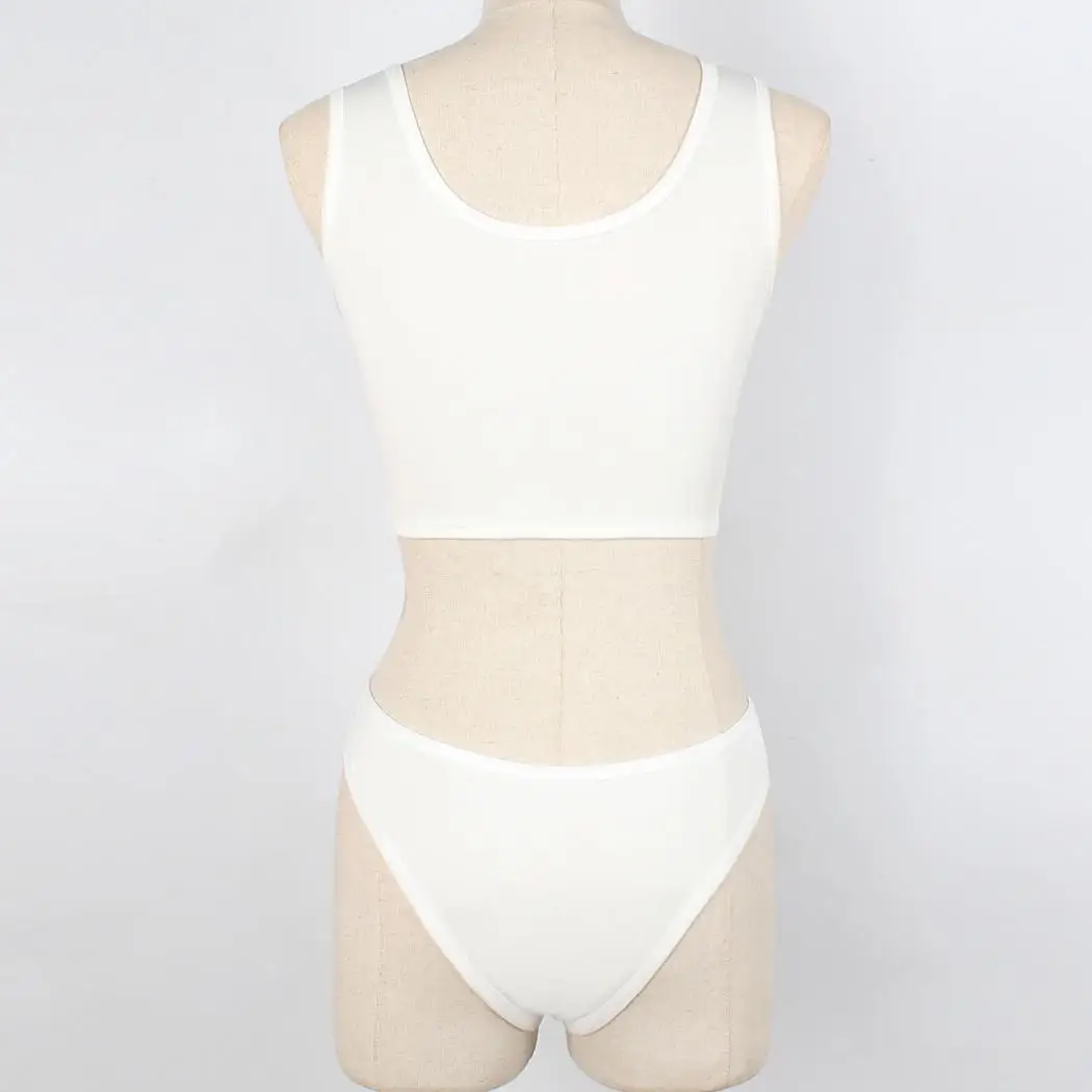 Для женщин сексуальный летний купальник бикини с подкладкой спереди низкой