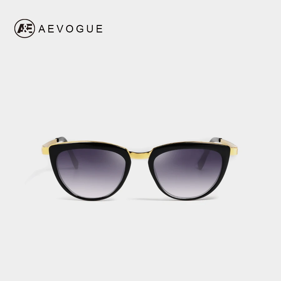 

AEVOGUE Sunglasses Women Cat Eye Classic Brand Designer Metal Temple Sun Glasses Vintage Female UV400 AE0062