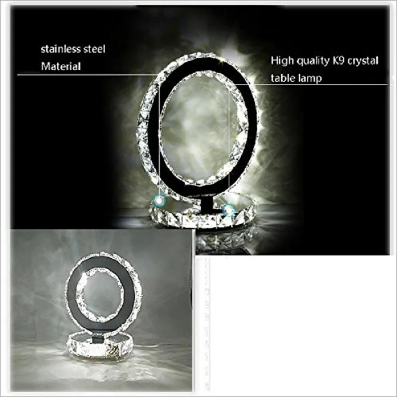 Современная настольная лампа со светодиодным бриллиантовым кристаллом